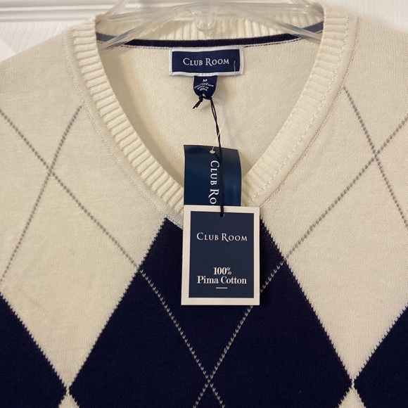 Club Room 100% Pima Cotton Sweater size M brand new with tag it so beautiful - Picture 2 of 8